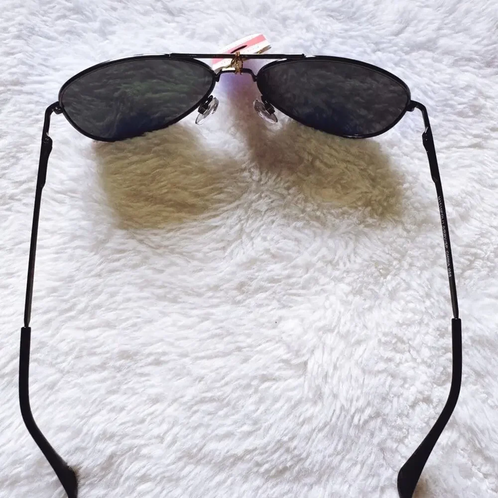 Zane Black w/ Blue Lense Polarized Mirrored Sunglasses